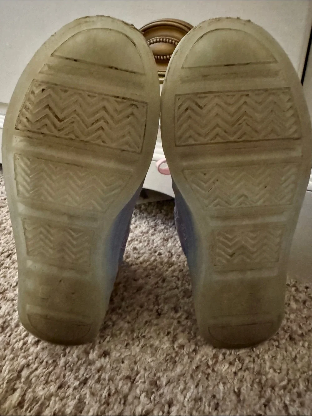 Skechers High-Top Sneakers with Pink Laces and Blue Wing Accent Size 1
